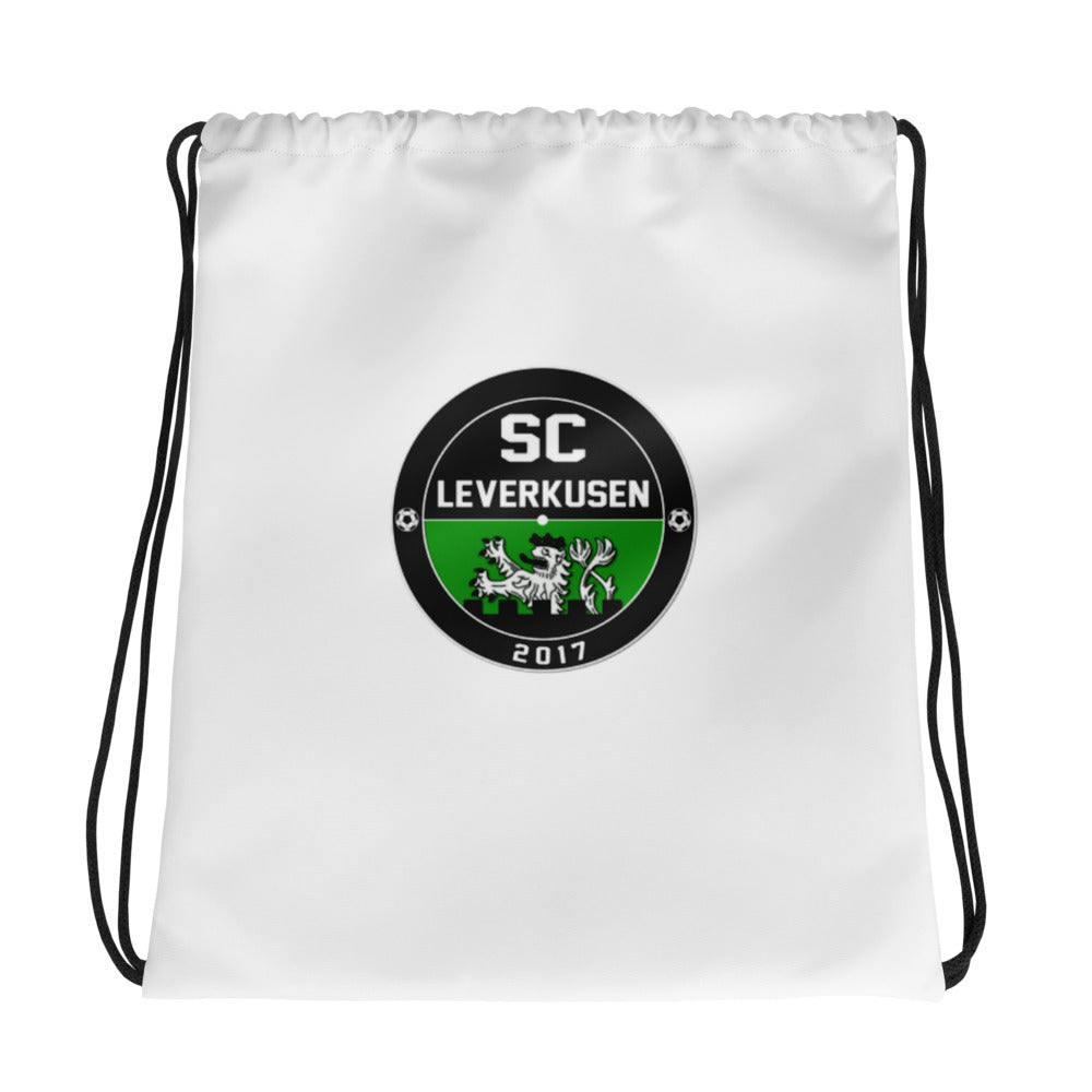 Turnbeutel weiss mit SC Leverkusen Logo